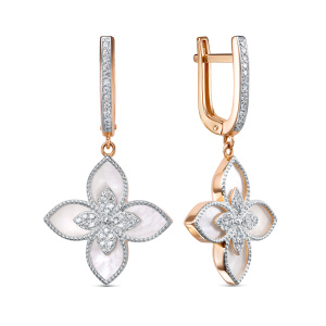 120127 п-перл фиа Серьги (Au 585)