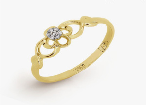 1,29-6-Т131017412-16-К1бр.ажур Кольцо Кольцо (Au 585)