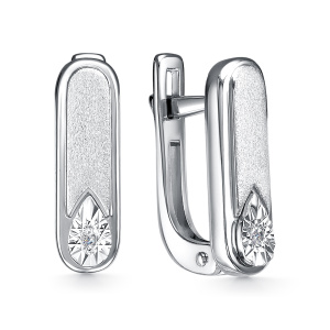 С-02-3711-000Б-00-брил Серьги (Ag 925)