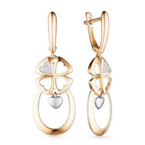 с4584л-фиа Серьги (Au 585)