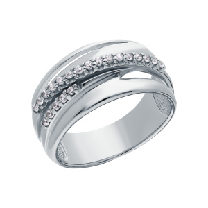 01-1238-00КЦ-00 Кольцо (Ag 925), разм. 19,5, вст. Кольцо (Ag 925)