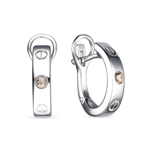 С-02-2066-000Б-00-брил Серьги (Ag 925)