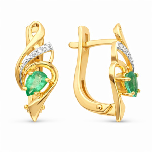 10-21254-101-42202 Серьги (Au 585)