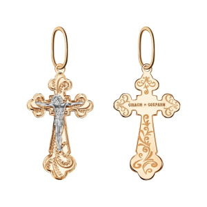 102-ИХ-20.14-03-крест0,97 Подвеска (Au 585)