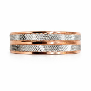 Обр.рельеф с бел.10187 -19 Обр. кольцо (Au 585)