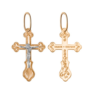 102-ИХ-22.22-03-крест0,88 Подвеска (Au 585)