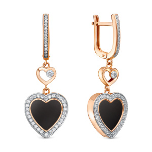 120150-оникс фиа Серьги (Au 585)