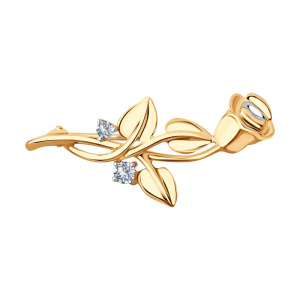 040202 Брошь (Au 585)