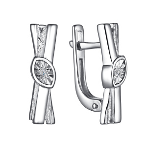 С-02-3702-000Б-00-брил Серьги (Ag 925)