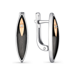 С-02-1790-000Б-00-брил Серьги (Ag 925)