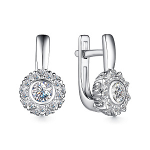 02-4006-00КЦ-00 фианит Серьги (Ag 925)