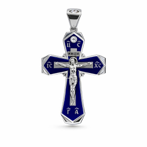 9,53-46-2800000452506-бр-кр-эм бел Крест Подвеска (Au 585)