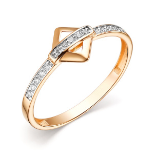 012847-16,5фиа1,36-обр-сетка-3мм Кольцо (Au 585)