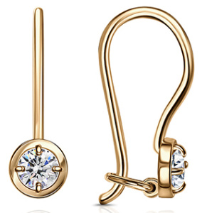 С130-1742Гл Серьги (Au 585)