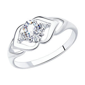 94 012 199 Кольцо (Ag 925), разм. 18,5, вст. Фиани Кольцо (Ag 925)