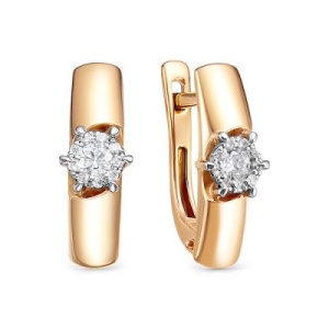 36-5-3655-103ИНВ-2К-БР Серьги (Au 585)