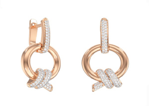 С1372-5101-фиа Серьги (Au 585)