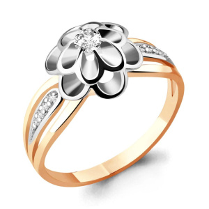 11-961935к-19-брил.Аквам Кольцо (Au 585)