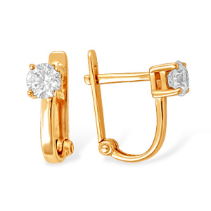 С1025689 Серьги (Au 585) дет.анг.