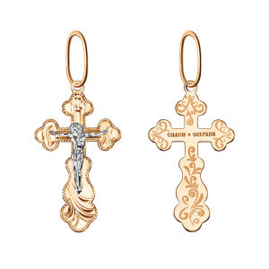 102-ИХ-32.04-12-крест1,72 Подвеска (Au 585)