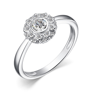 01-4006-00КЦ-00-16,5 фианит Кольцо (Ag 925)