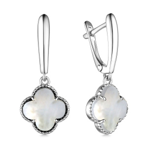 с4209V563-цветок Серьги (Ag 925)