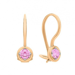 С130-1742Роз Серьги (Au 585)