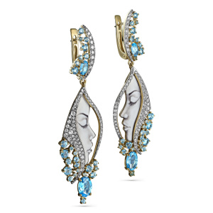 84-брил-2-2106-5922№7-19 Серьги (Au 585)