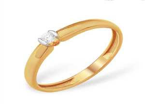 1,13-10-К13111026-17 Кольцо (Au 585)