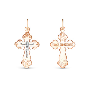 080034-крест Подвеска (Au 585)