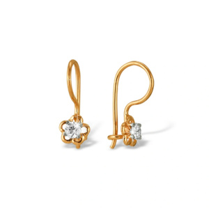 С1320883 Серьги (Au 585) дет петля