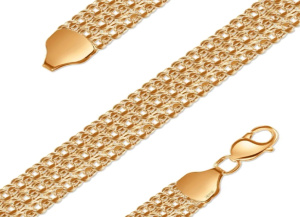 Тройной бисмарк 050 Браслет (Au 585)