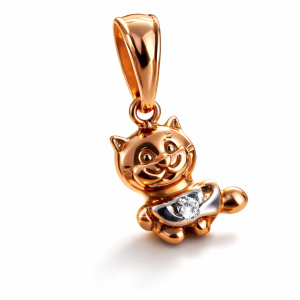 0,86-1-352110-304-1бр-кот Подвеска (Au 585)