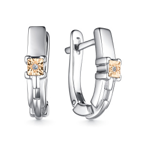 С-02-3888-000Б-00-брил Серьги (Ag 925)