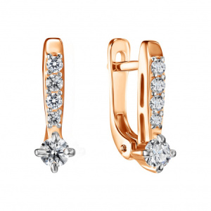 Срг292004НГ-бцФ-з585 Серьги (Au 585)