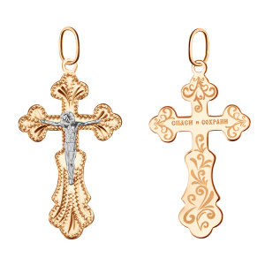 102-ИХ-24.01-04-крест1,05 Подвеска (Au 585)