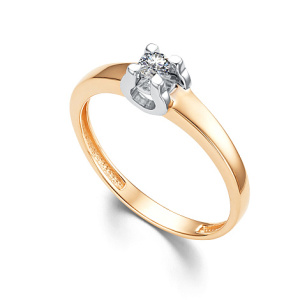 Кольцо с бриллиантом 