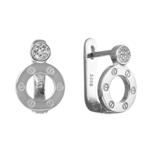 22С150057-куб.цирк картье Серьги (Ag 925)