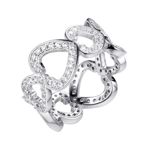 CZ-R02954-X-W-X-X-W-17 Кольцо (Ag 925)